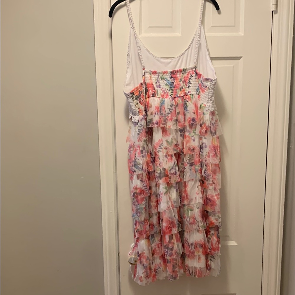 Floral Lace Women's Ruffle Dress - Picture 4 of 4